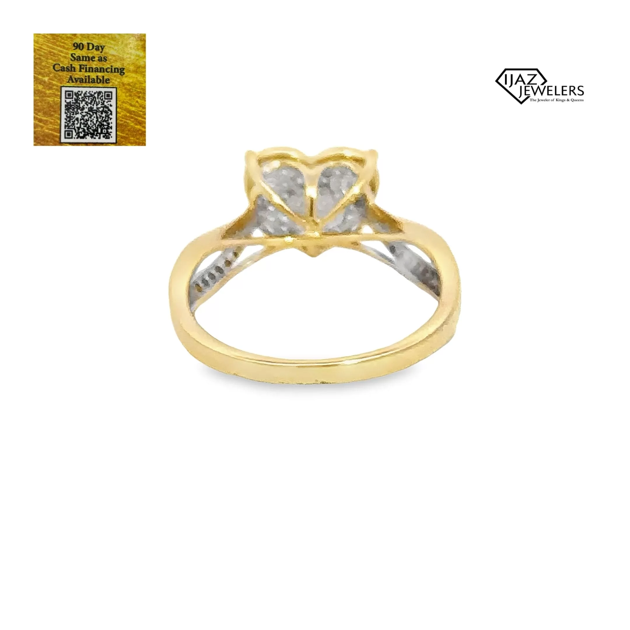 10K Gold 0.15 CTW Diamond Heart Ring