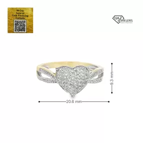 10K Gold 0.15 CTW Diamond Heart Ring