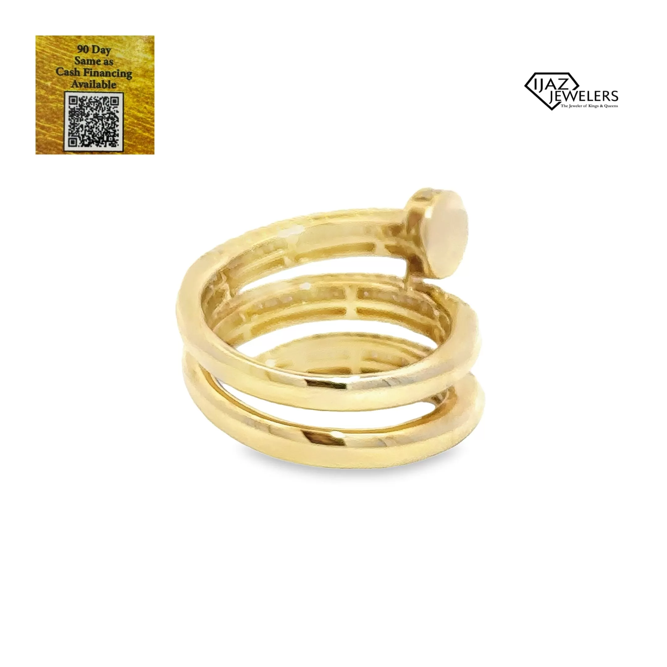 10K Gold 1.50 CTW Diamond Nail Ring