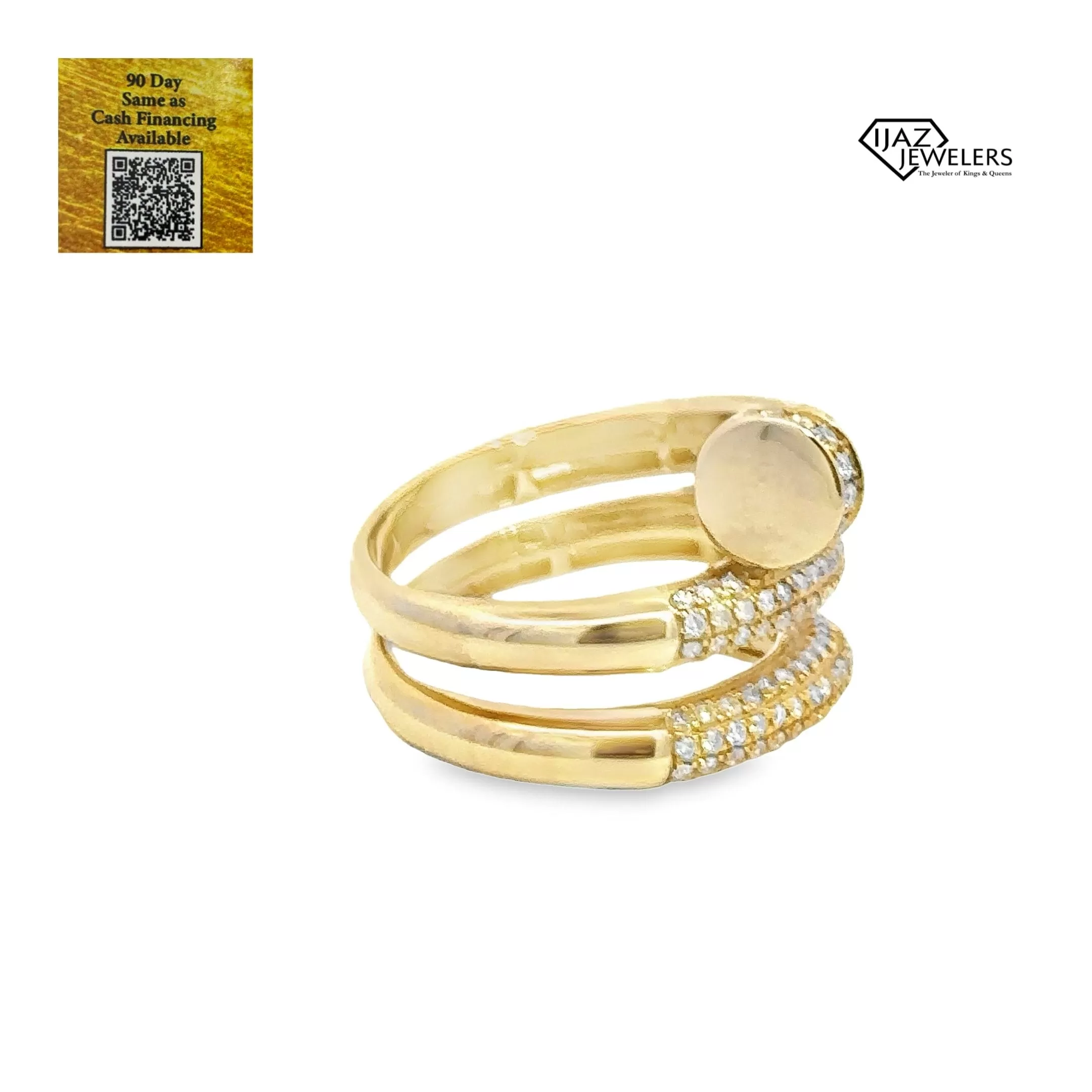 10K Gold 1.50 CTW Diamond Nail Ring