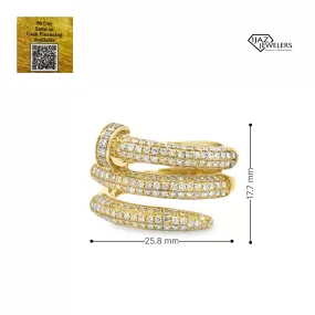 10K Gold 1.50 CTW Diamond Nail Ring