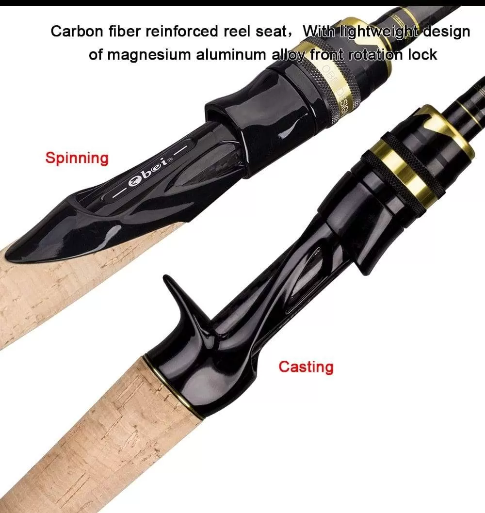 1.68m 2.1m 2.4 Casting Spinning Fishing Rod Travel Ultra Light Street Fishing Boat Lure Two Tips 5-50g M/ML/MH Fast Rod