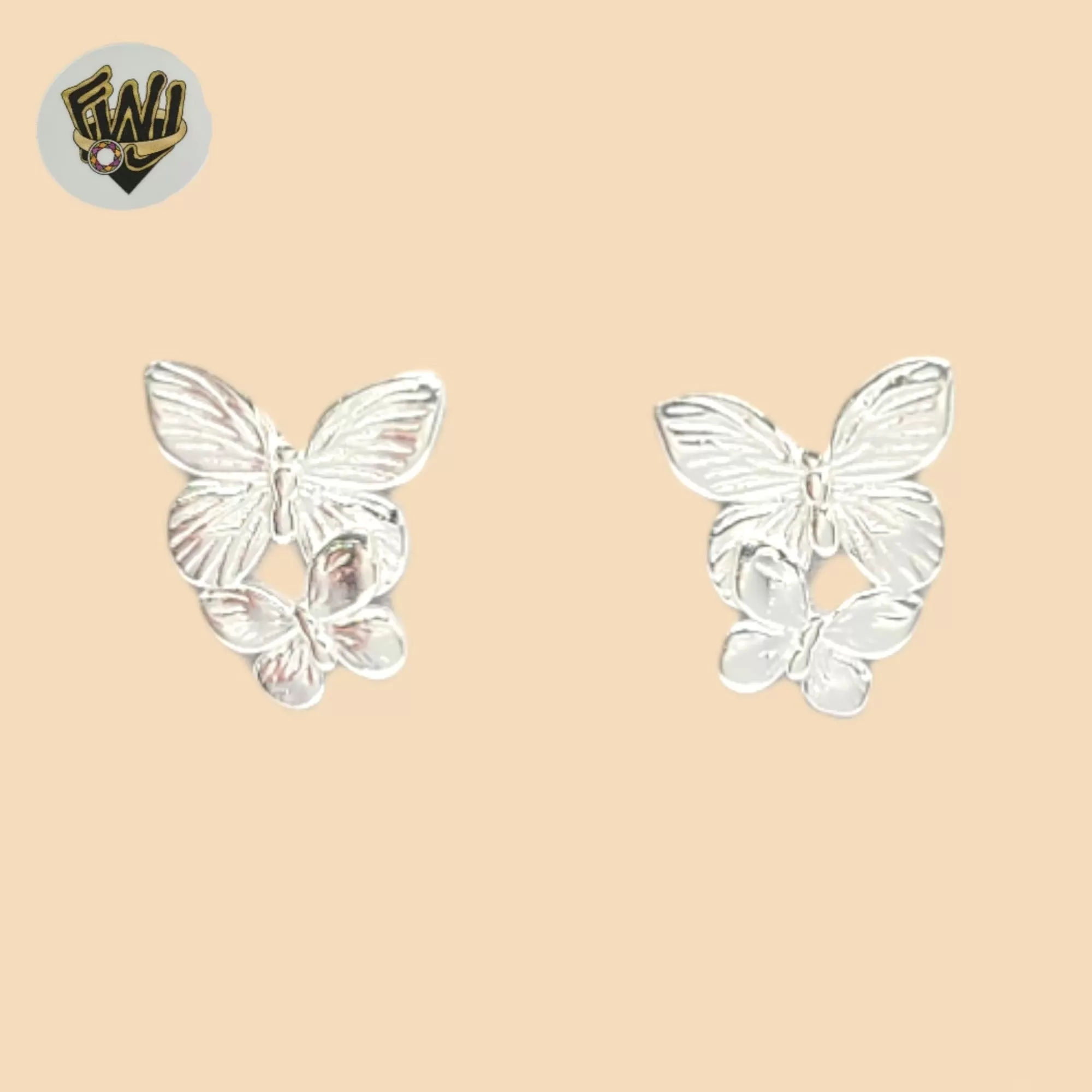 (2-3122) 925 Sterling Silver - Plain Butterfly Earrings.