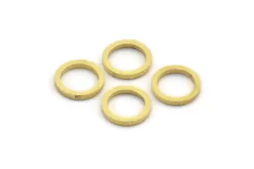 8mm Circle Connectors - 100 Raw Brass Circle Connectors (8x1x0.80mm) A6168