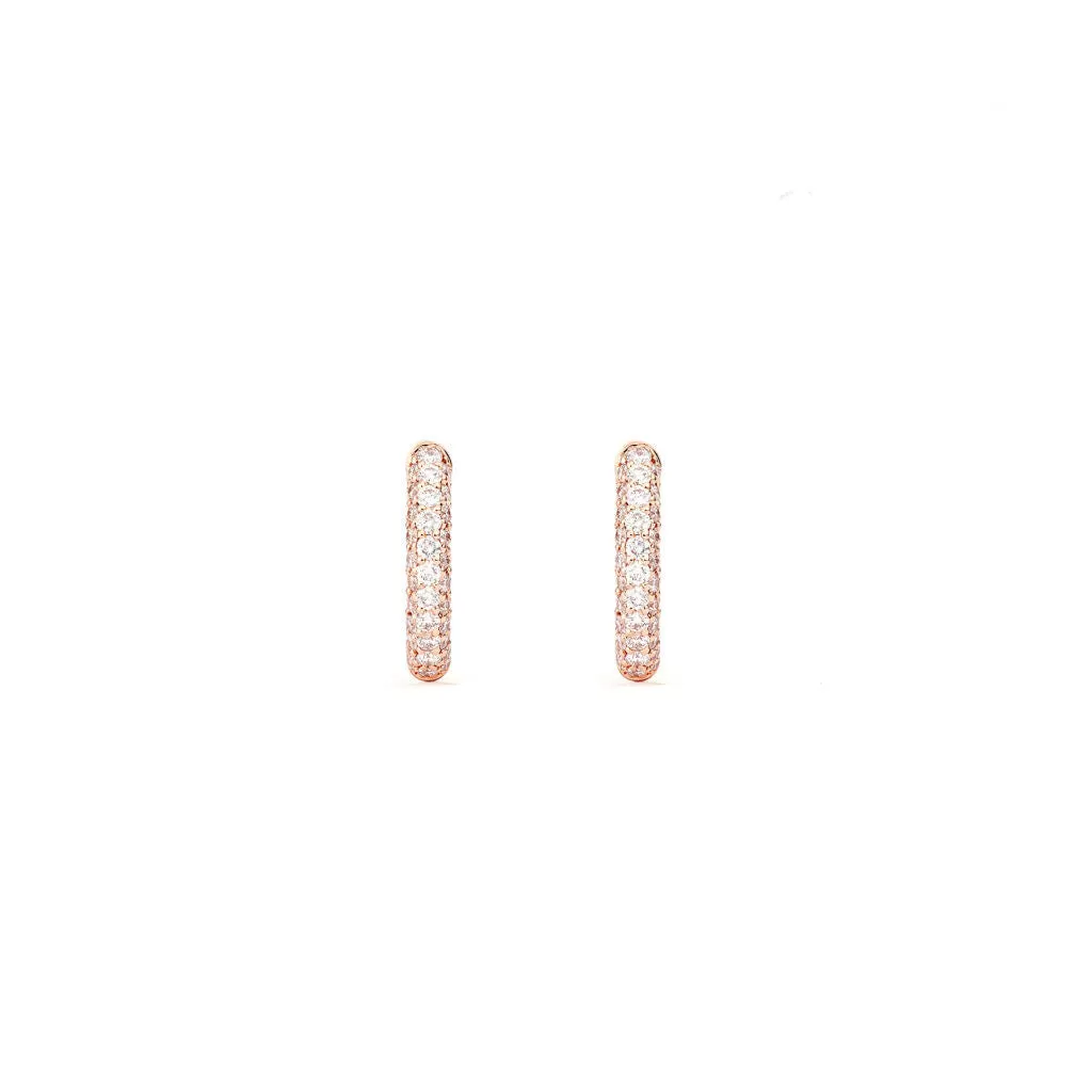 Absolute Mini (Slim) 18K Rosegold Hoops w. Diamonds