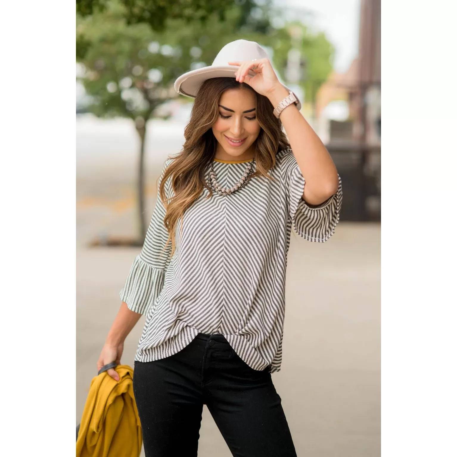 Accented Flutter Blouse