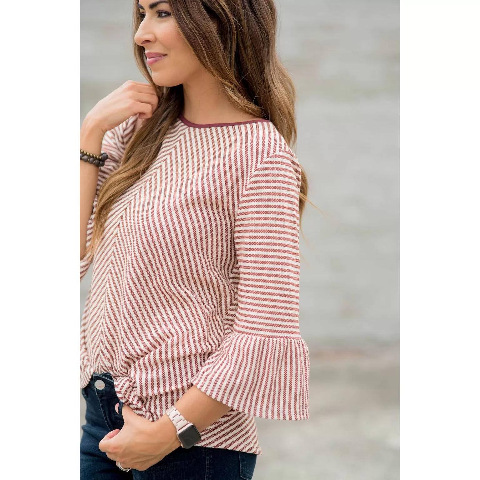 Accented Flutter Blouse