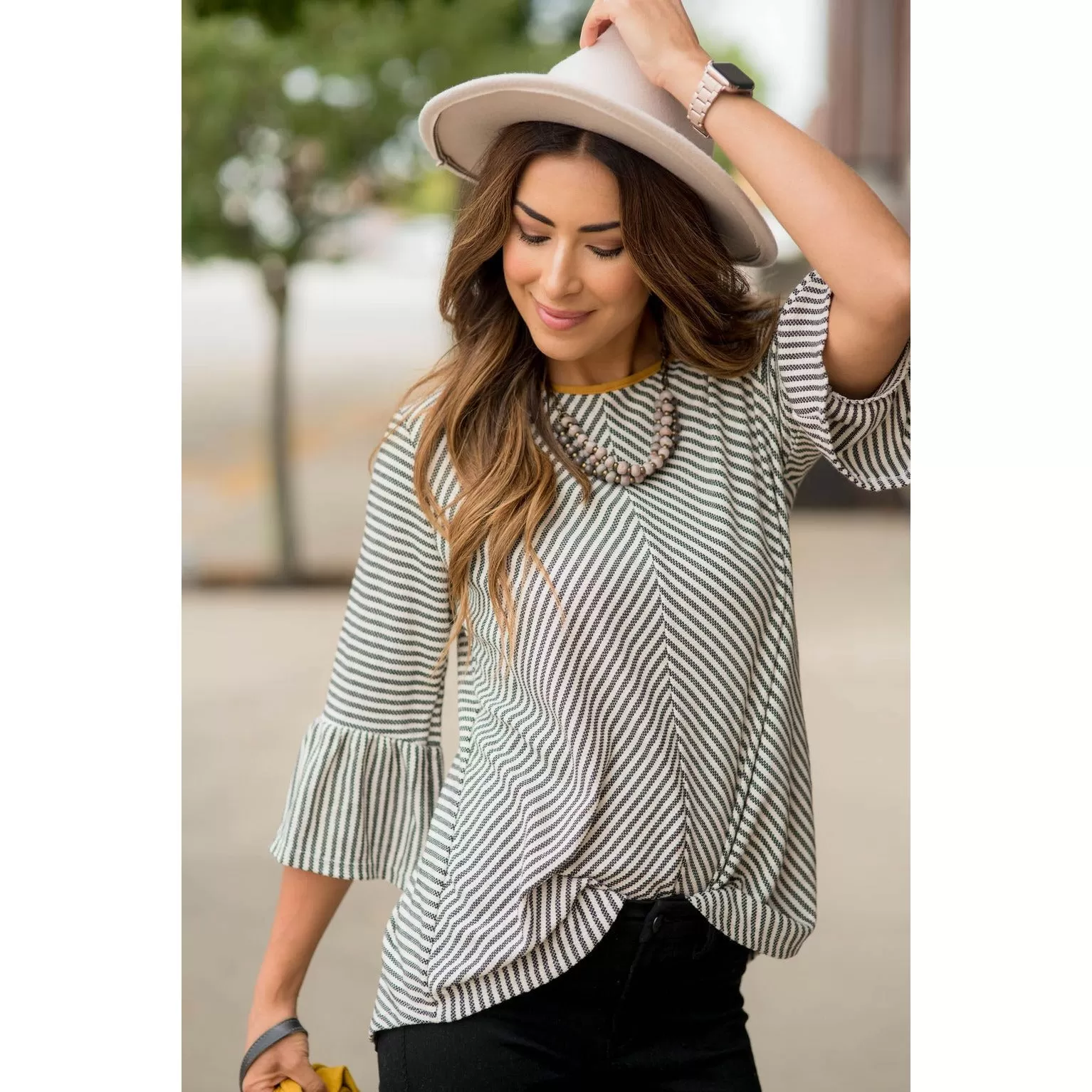 Accented Flutter Blouse