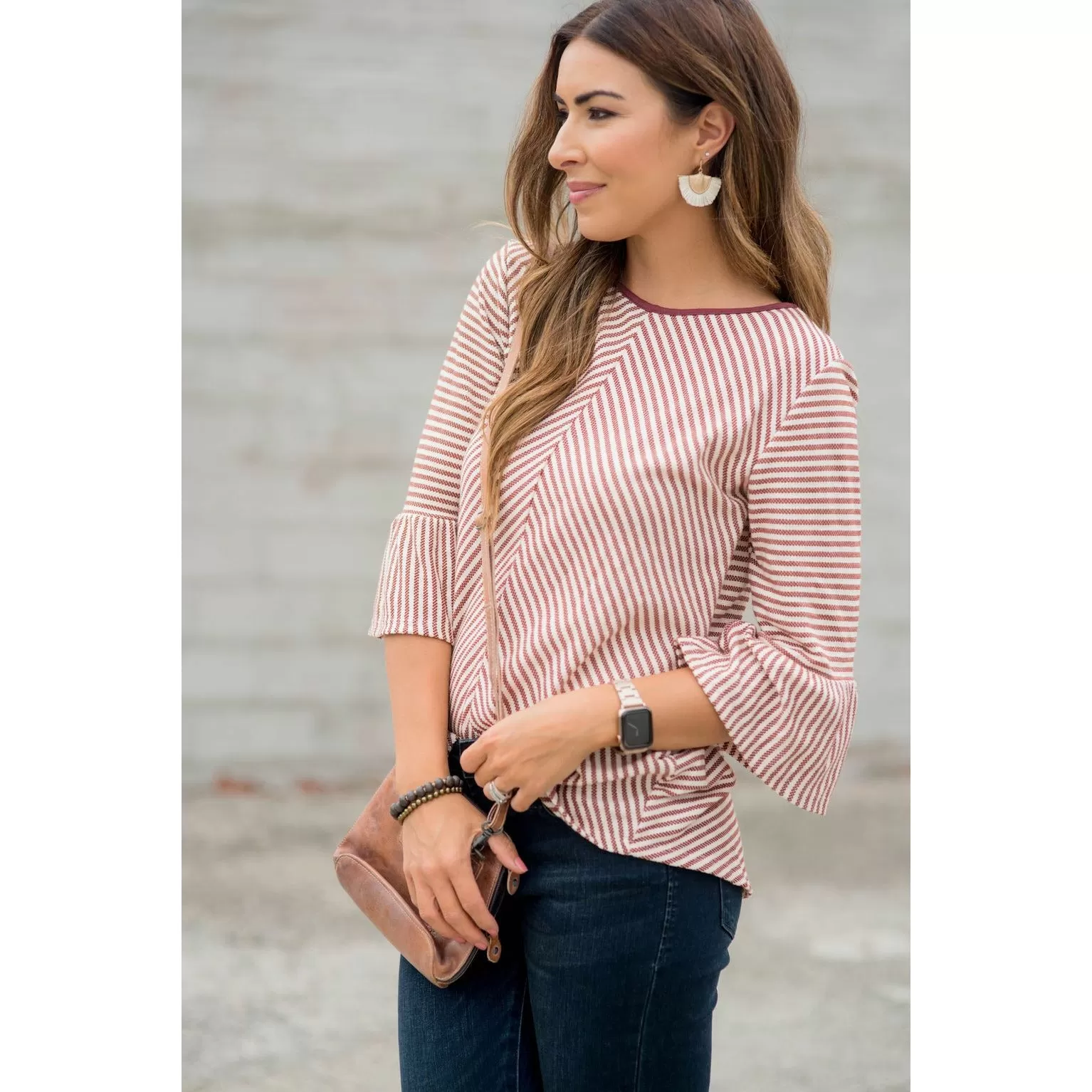 Accented Flutter Blouse