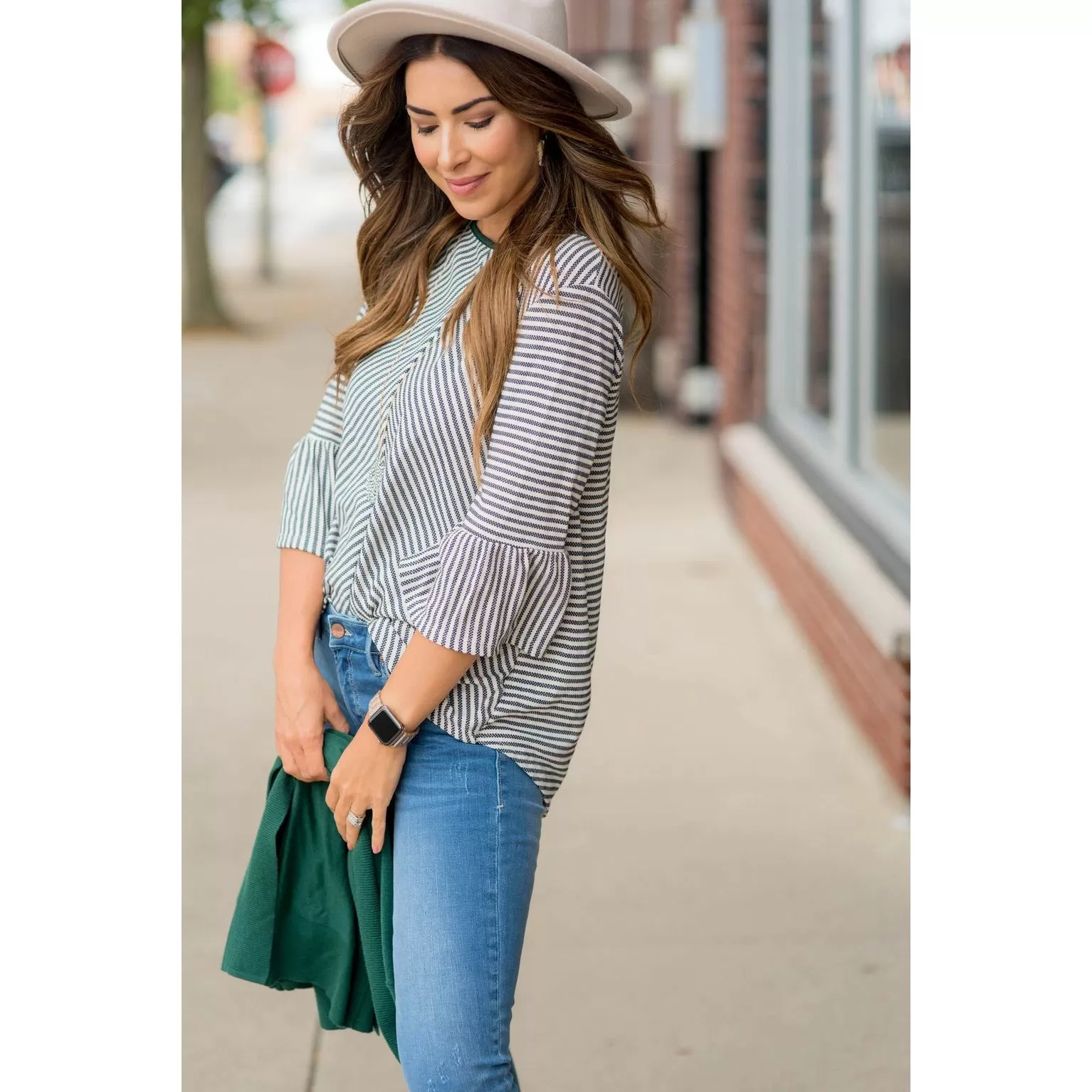 Accented Flutter Blouse