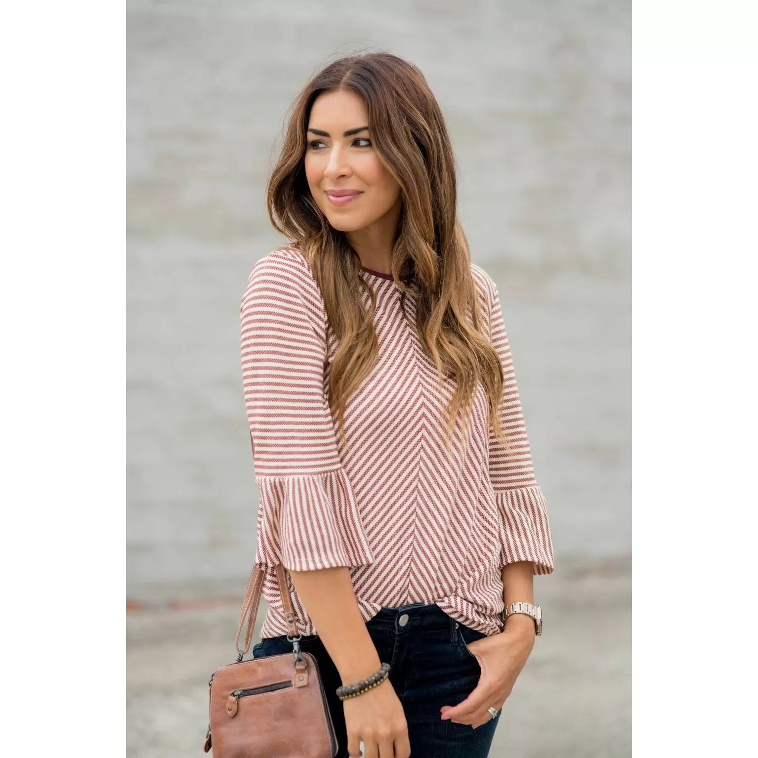 Accented Flutter Blouse