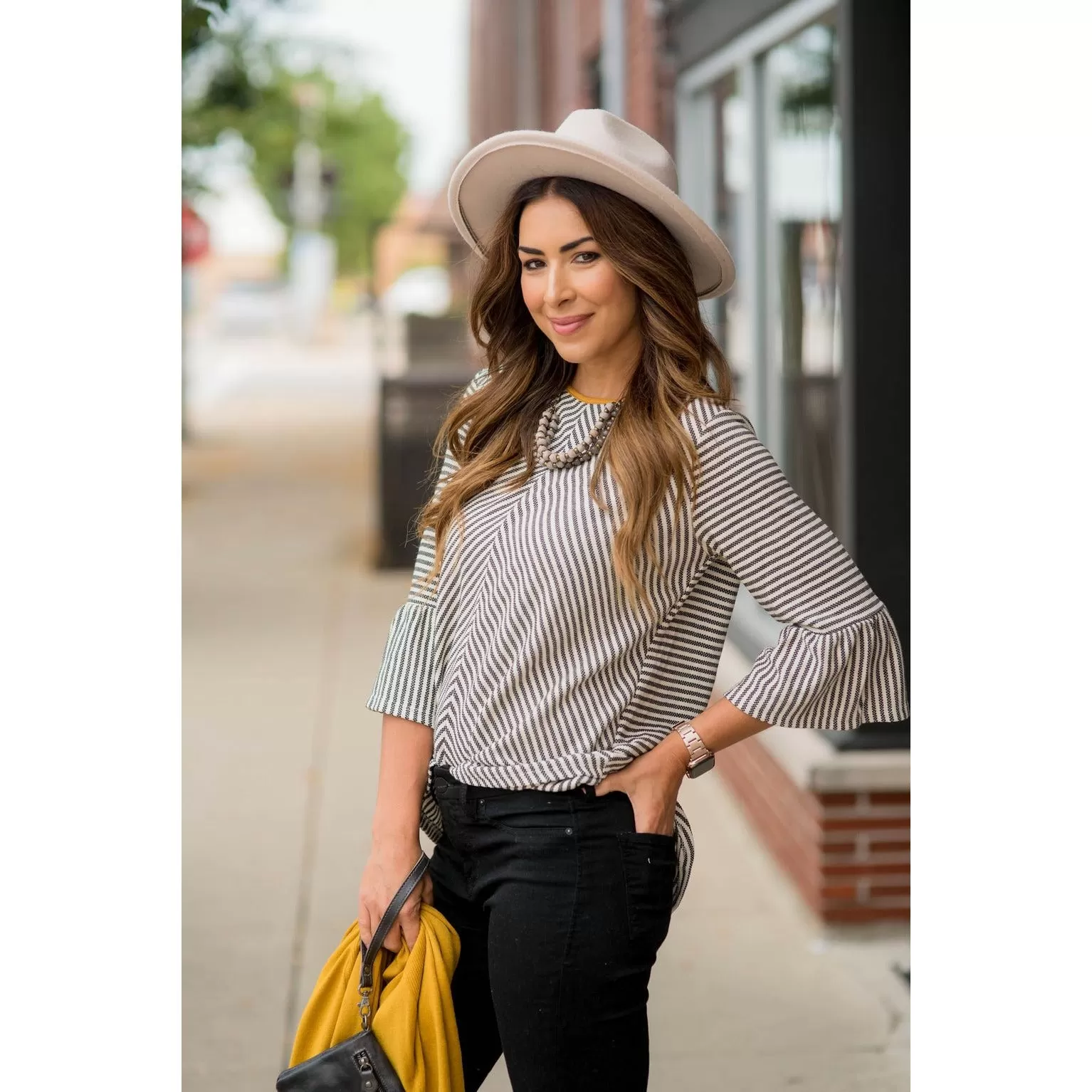 Accented Flutter Blouse