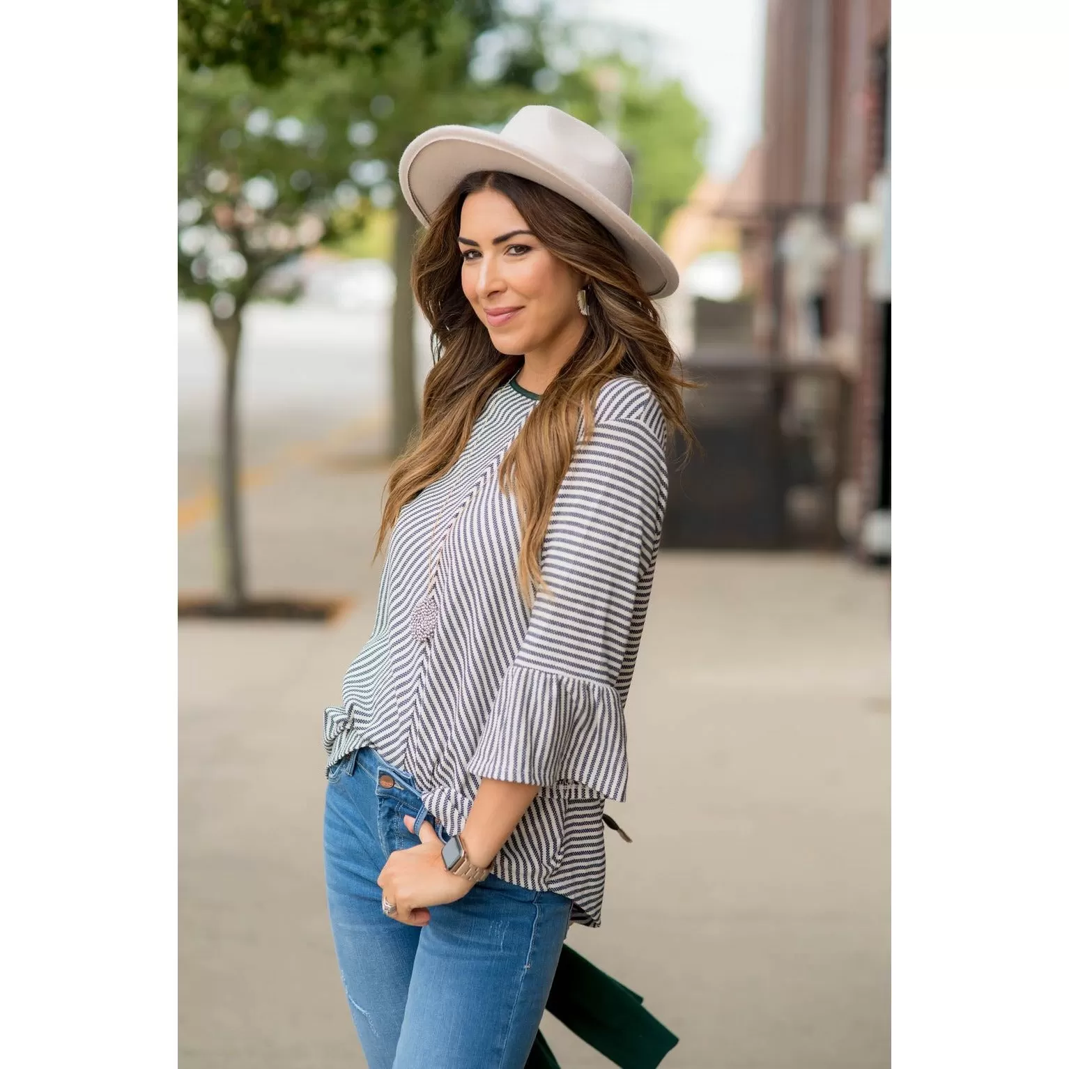 Accented Flutter Blouse