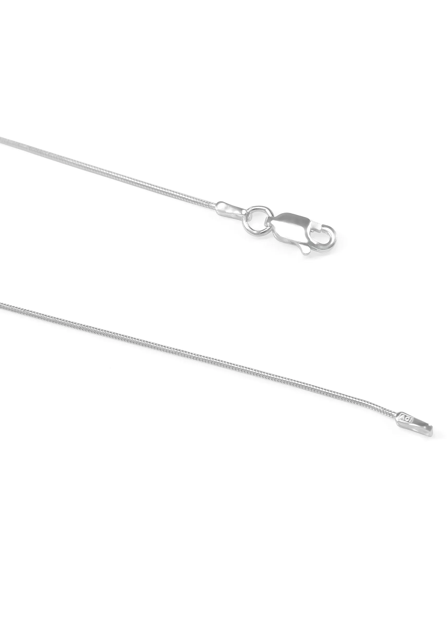 Alpha Phi Sterling Silver Diagonal Lavaliere with Simulated Diamonds