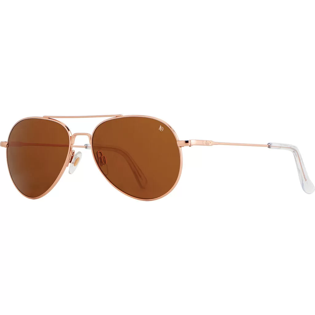 American Optical Big General Sunglasses | Rose Gold/Glass Brown