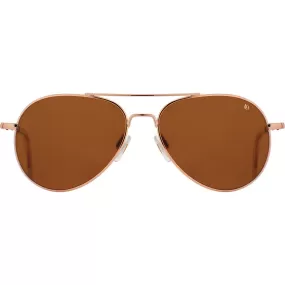 American Optical Big General Sunglasses | Rose Gold/Glass Brown