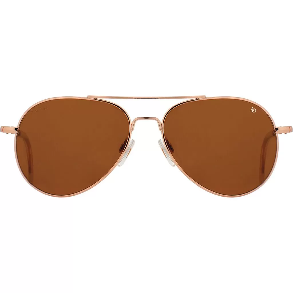 American Optical Big General Sunglasses | Rose Gold/Nylon Brown