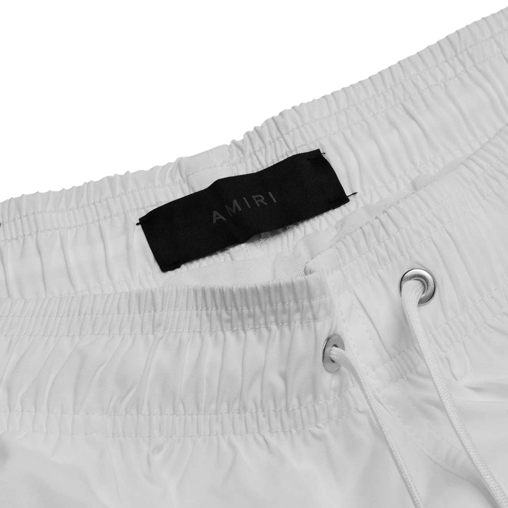 Amiri Ma Bar Logo Swim Shorts White