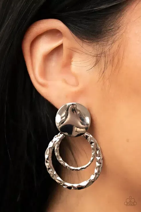 Ancient Arts Silver Earrings - Paparazzi Accessories