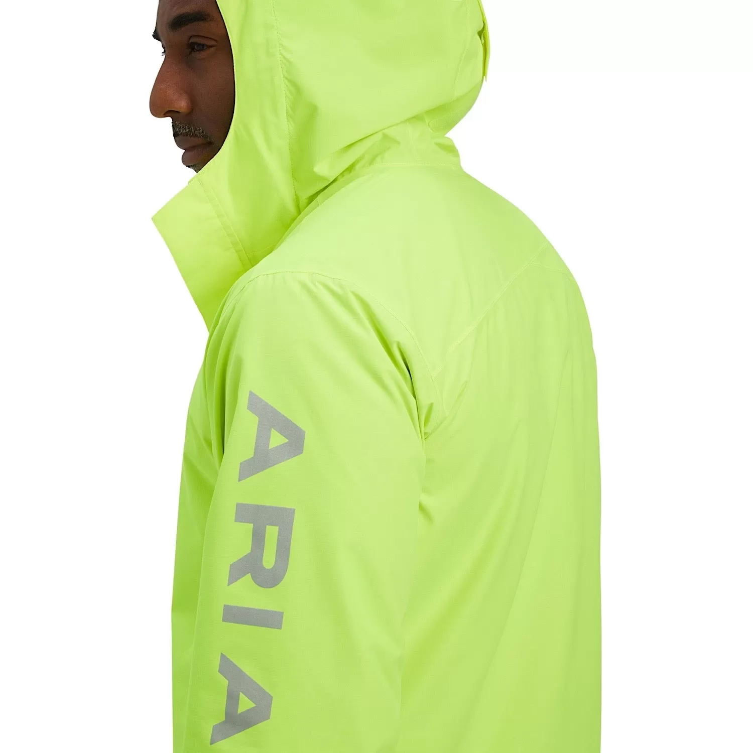 Ariat Mens Rebar Stormshell Logo Waterproof Jacket Safety Yellow