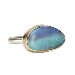 Asymmetrical Boulder Opal Ring