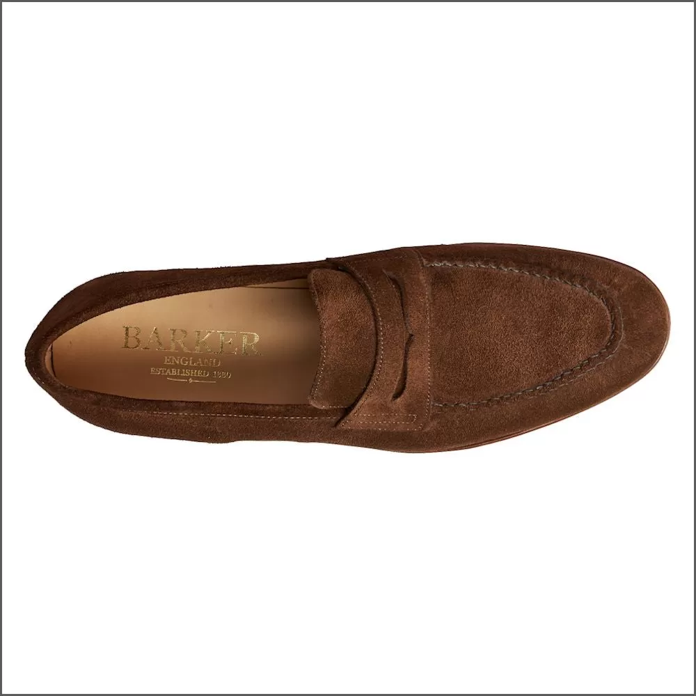 Barker Ledley Castagnia Suede Mocassin Slip On*