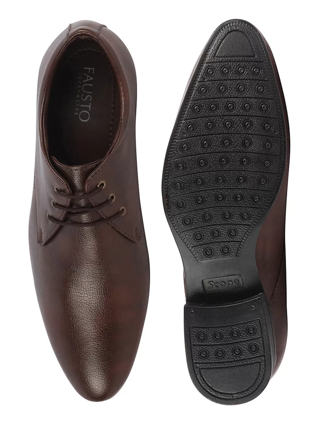 Basics Men Brown Formal Office Lace Up Shoes