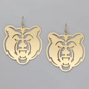 Bear Cutout Filigree Earrings