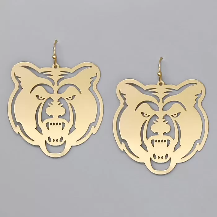 Bear Cutout Filigree Earrings