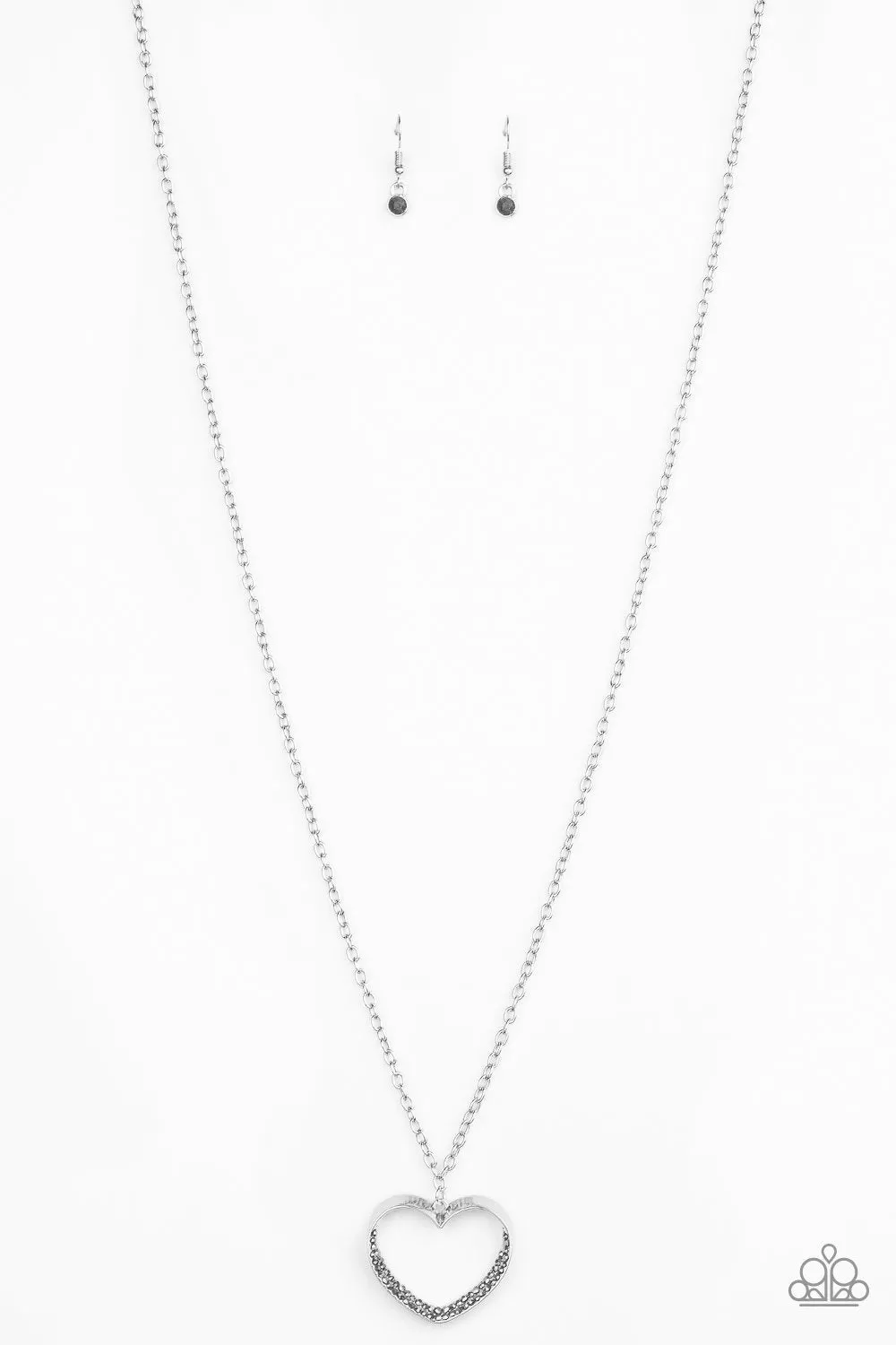 Bighearted Silver Heart Necklace - Paparazzi Accessories