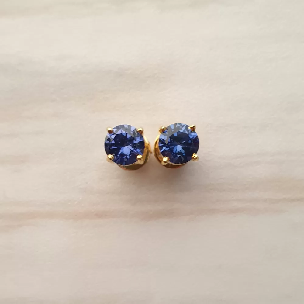 Blue Sapphire with Ruby and Blue Sapphire Detachable Separates Earrings