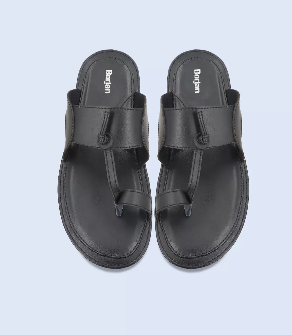 BM5636-BLACK-Men Casual Chappal