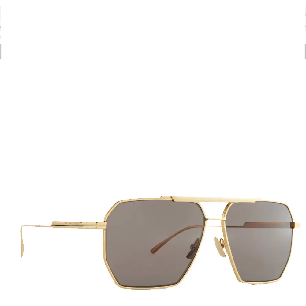 BV 1012S Aviator Sunglasses, Gold/Brown