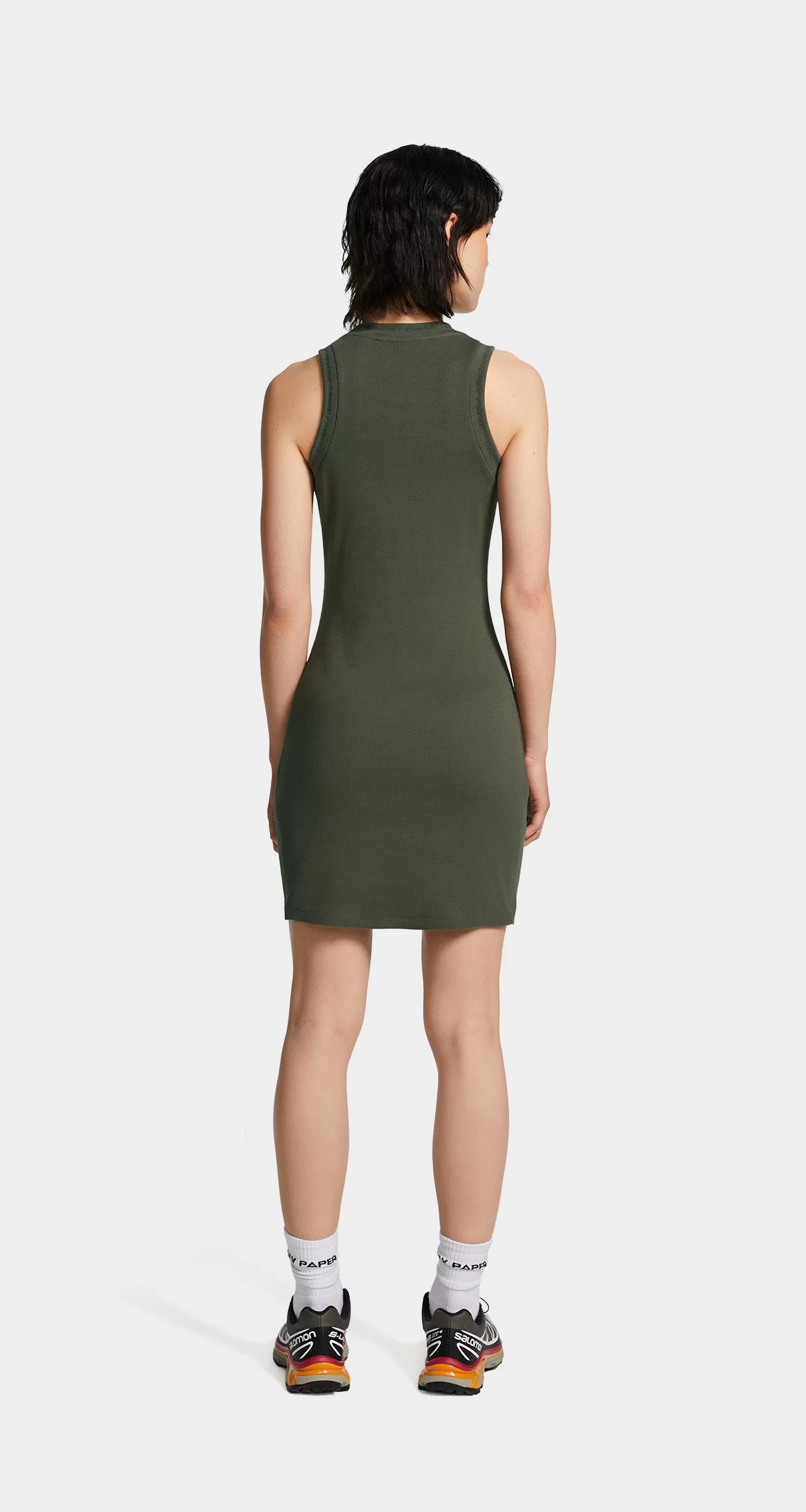 Chimera Green Erib Tank Dress