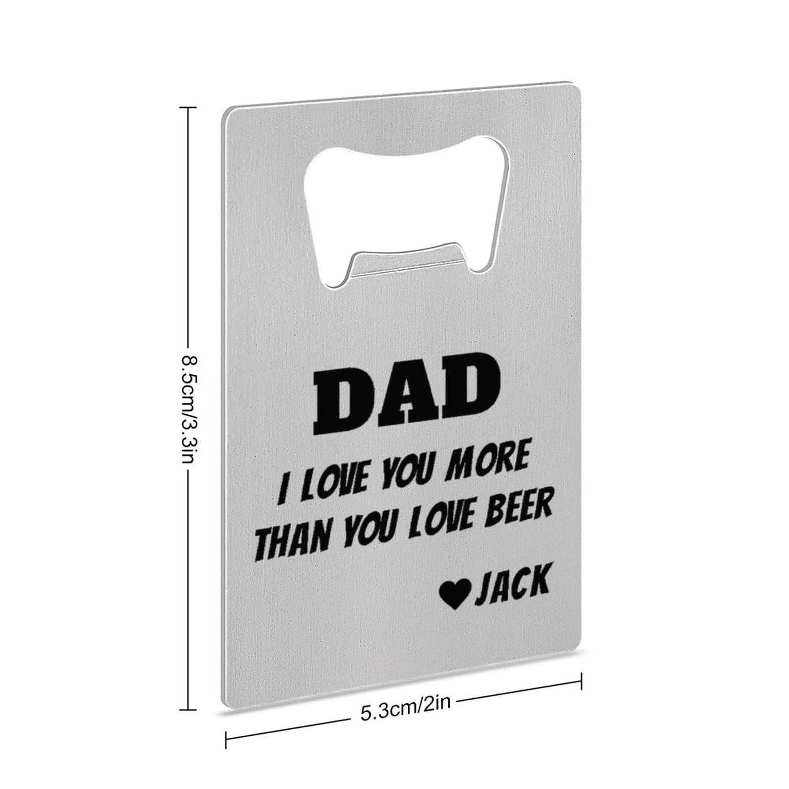 Custom Name Bottle Opener - Fathers Day Gift - Personalized Barware Beer Opener Gift for Dad/Him