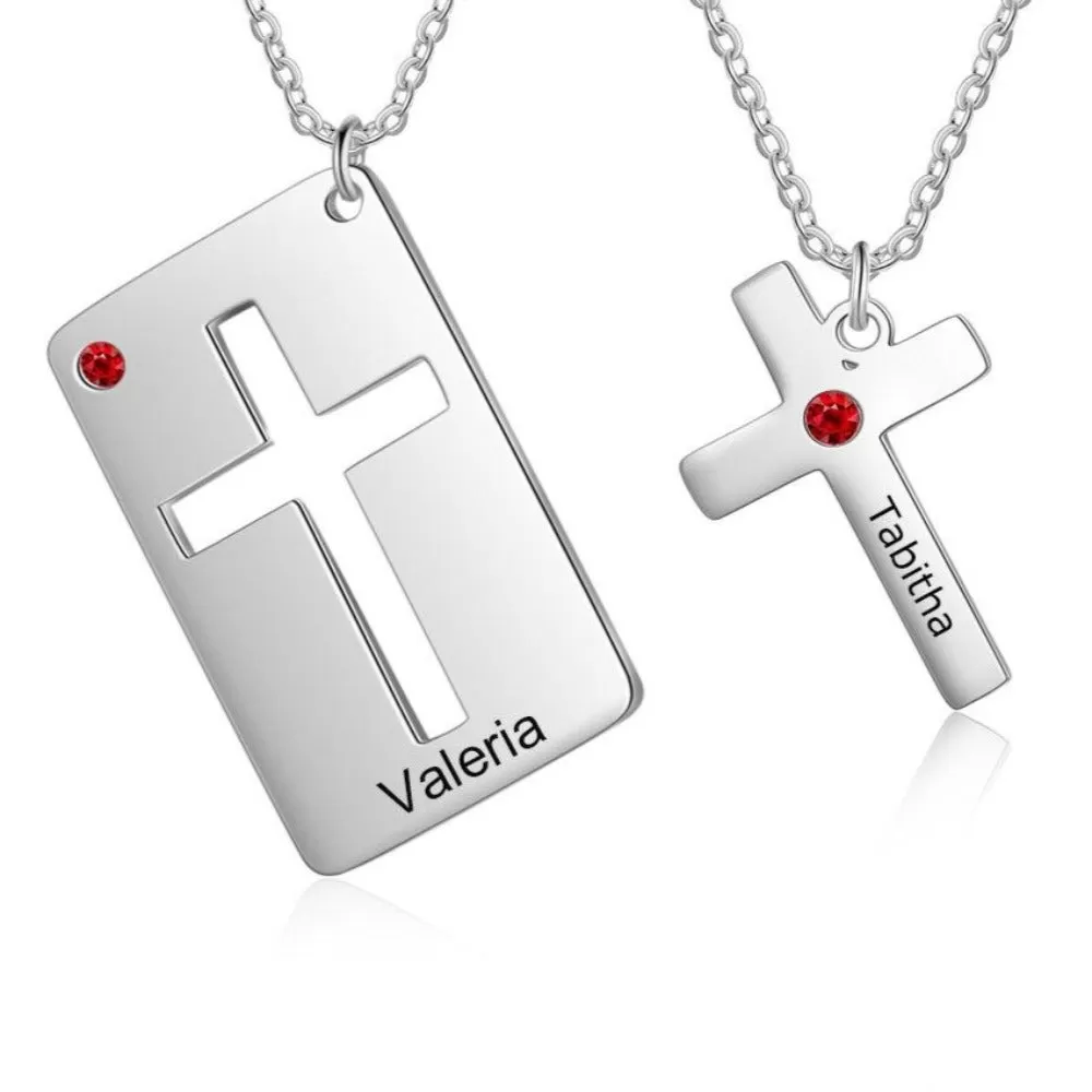 Customized 2 Pcs BFF Necklace Set Personalized