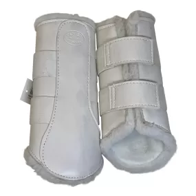 Dover Fleece Sport Boots in White - Horse