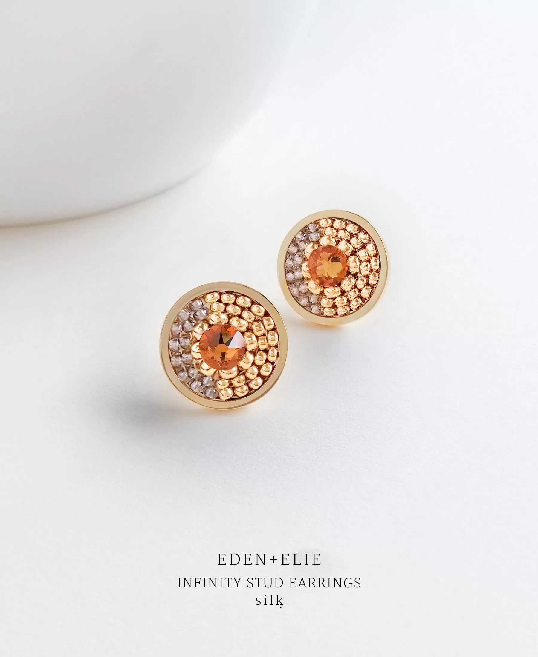 EDEN   ELIE Infinity stud earrings - silk