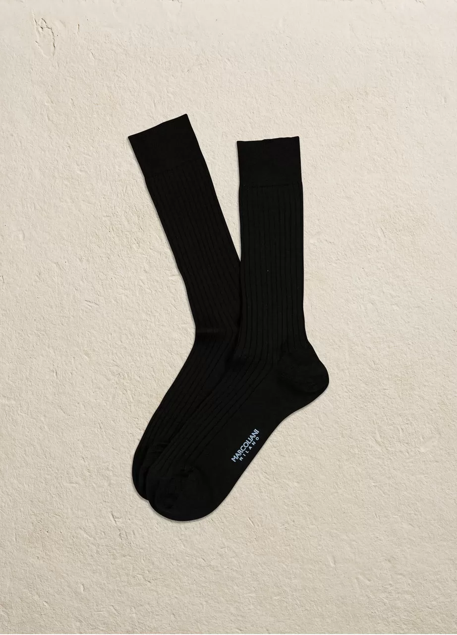 Extrafine Merino Ribbed Dress Sock Over the Calf MAR2740L