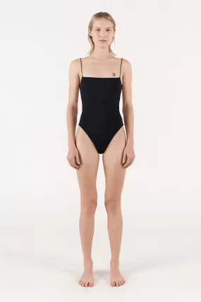 FINE STRAP ONE PIECE-BLACK