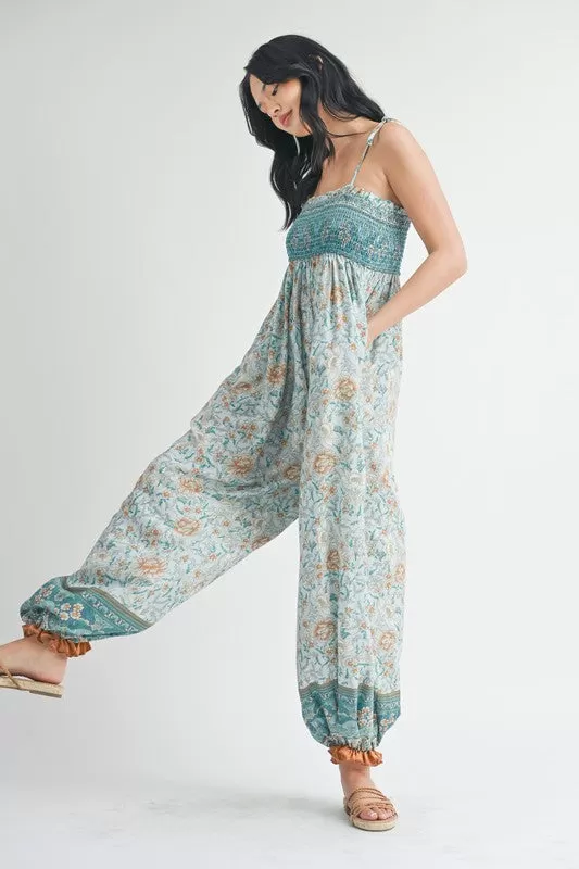 Floral Printed Relaxed Silhouette Jumpsuit