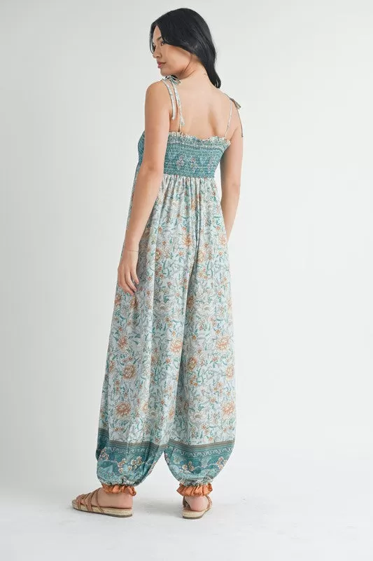 Floral Printed Relaxed Silhouette Jumpsuit