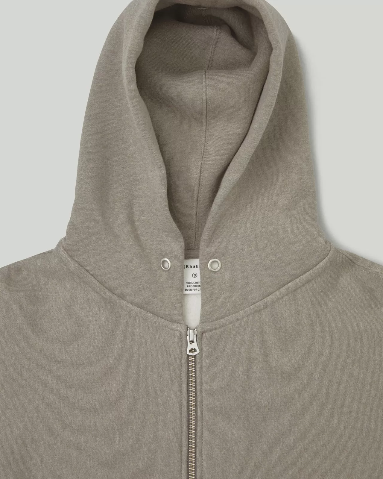 Full Zip Pocket Hoodie Sage