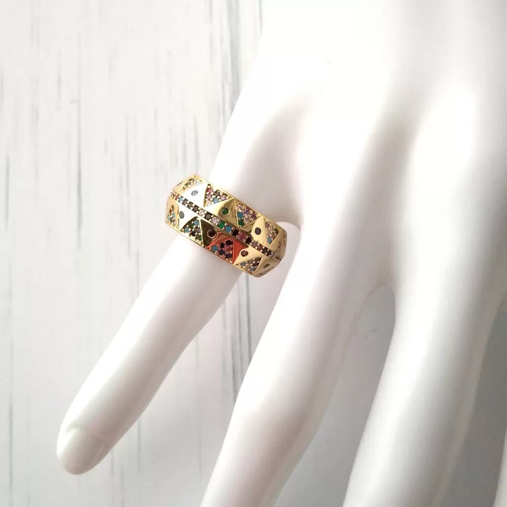 Geometric Pattern Ring