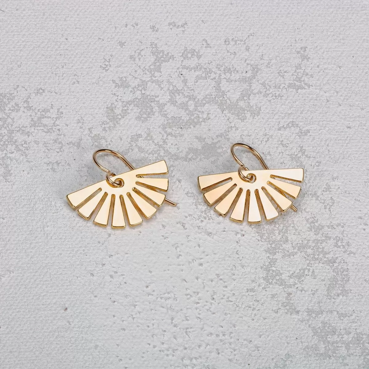 Gold Fan Earrings