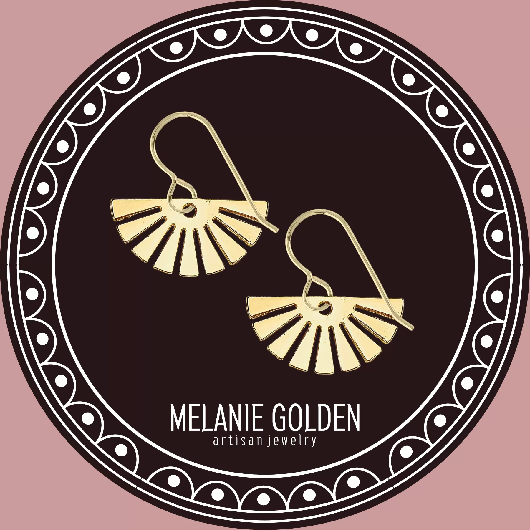 Gold Fan Earrings