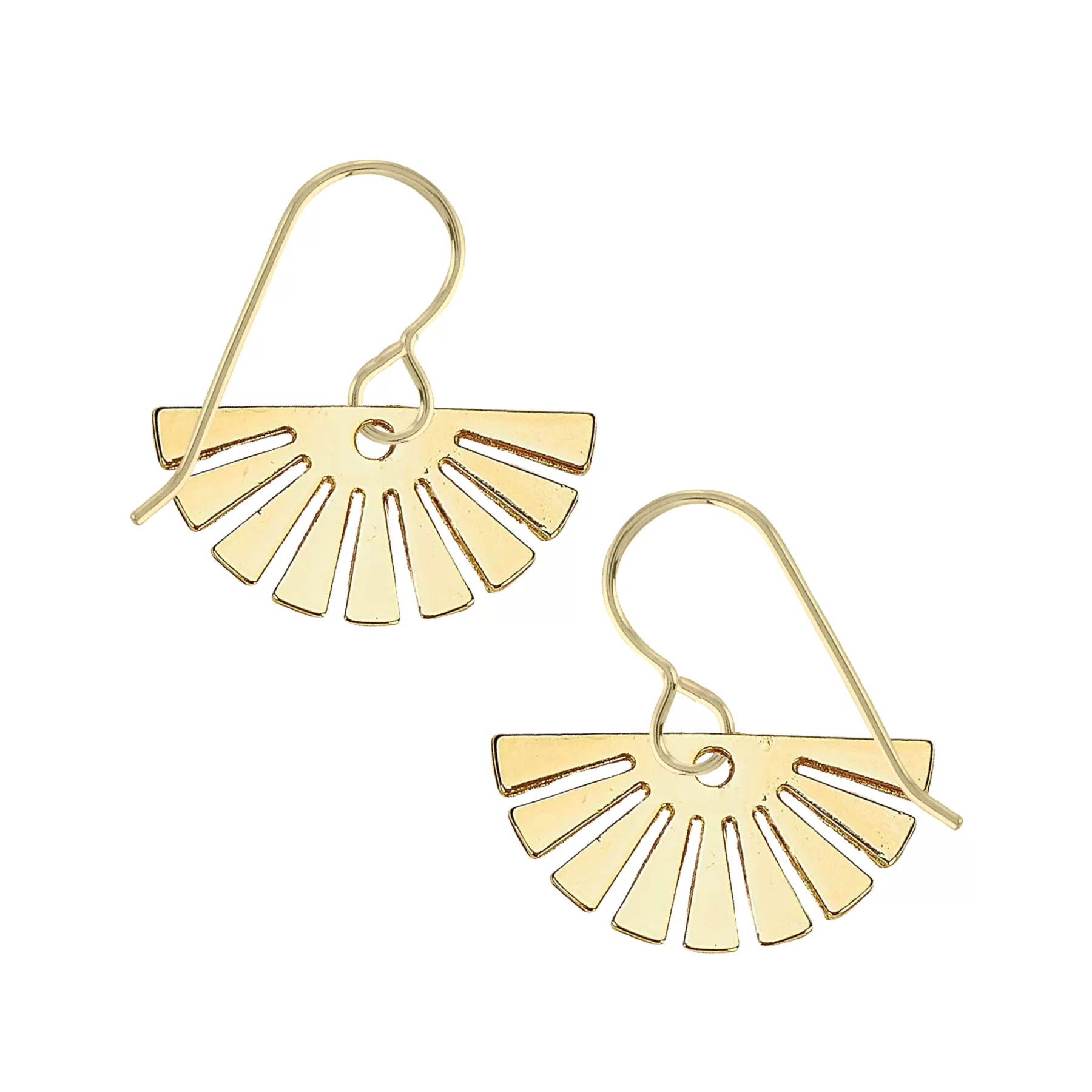 Gold Fan Earrings