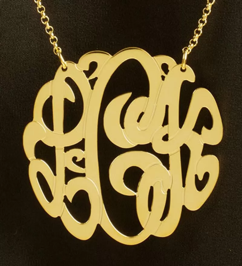 Gold Vermeil Monogram Necklace