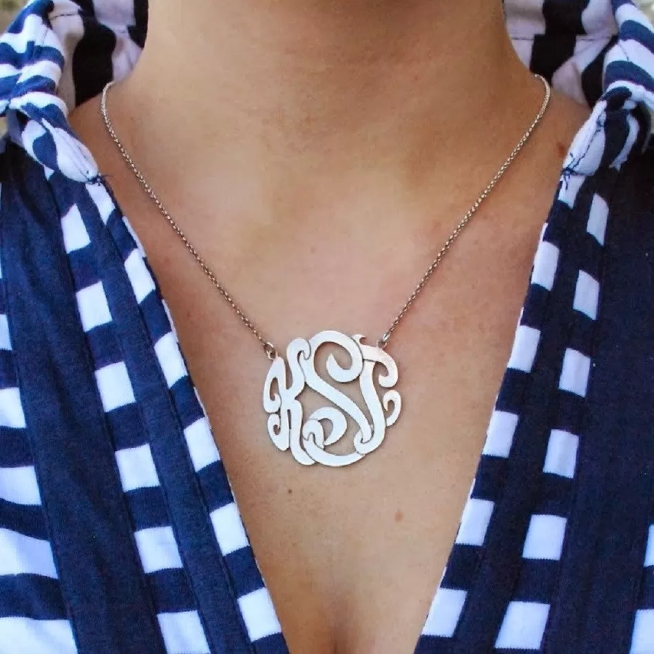 Gold Vermeil Monogram Necklace