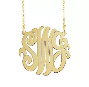 Gold Vermeil Monogram Necklace